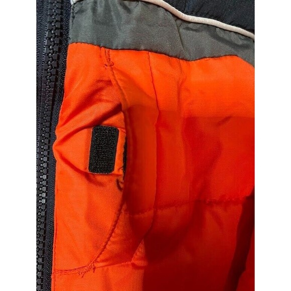 ZeroXPosur Boys Puffer Jacket 5/6 Orange Blue Hooded Winter Coat Cozycore Warm - Picture 4 of 6